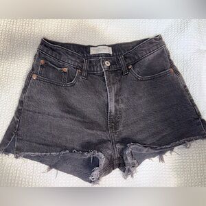 Abercrombie & Fitch Curve Love Black Jean Mom Shorts